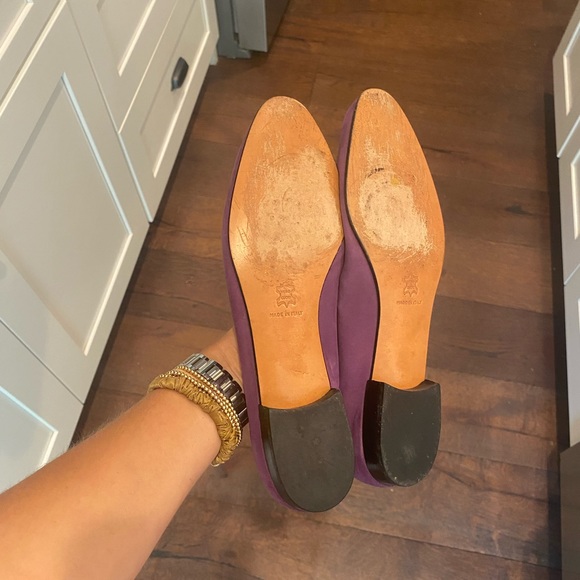 Ferragamo Purple Suede Smoking Slippers - Picture 7 of 7